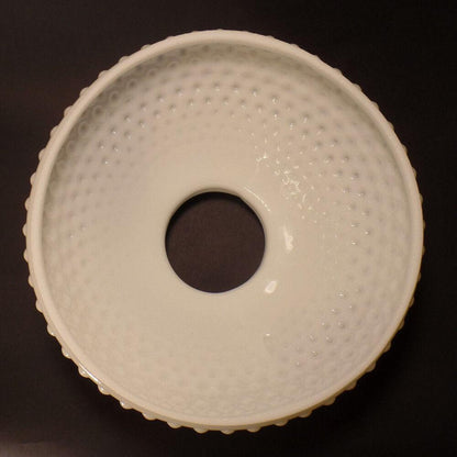 New 10" Fitter Opal White Milk Glass Hobnail Student Lamp Shade USA Made #SH162 - Stone Door Lamps