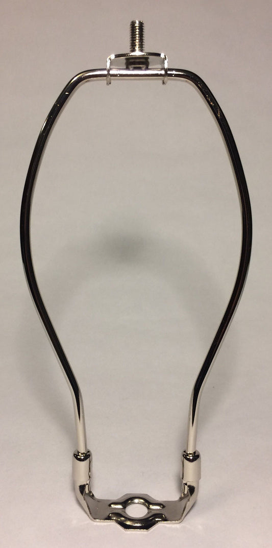 New 10 1/2" Nickel Finish Lamp HARP Shade Holder w/Base for Lamp Repair  #HAR61N