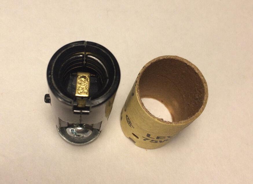 New 2 1/16" Short Keyless Leviton Candelabra Phenolic Socket w/ Hickey UL #SO217 - Stone Door Lamps