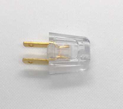 New Clear Quick Connect Lamp Plug For SPT-2 Cord, Polarized Blades, U.L. #PL551