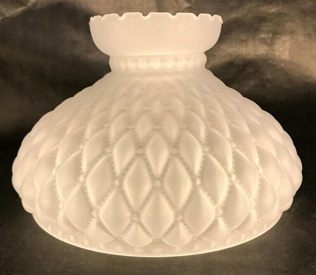 New 10" Satin Crystal Glass Diamond Quilted Student Lamp Shade #SH410 - Stone Door Lamps