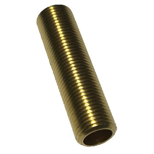 New 2 1/4" Solid Brass Lamp Nipple Pipe 1/8 IP (3/8" O.D.) Rust Resistant #LN233 - Stone Door Lamps