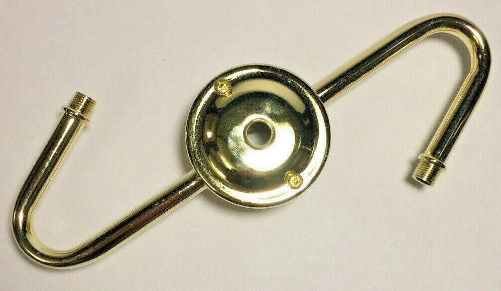 New S - Type 2 - Arm Lamp Cluster Body, Brass Plated Steel, 7 1/2" Across #LC408 - Stone Door Lamps