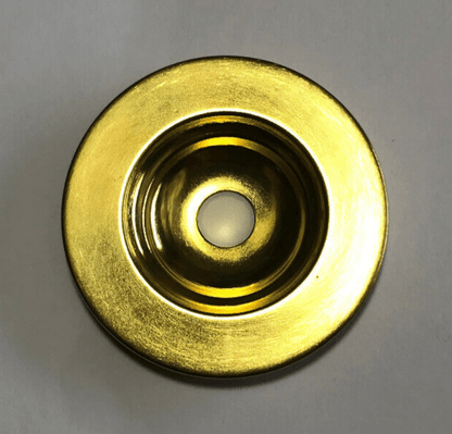 NEW 2 5/16" Stamped Unfinished Brass Bobesche, Slips 1/8IP (3/8"), 5/16" Height - Stone Door Lamps
