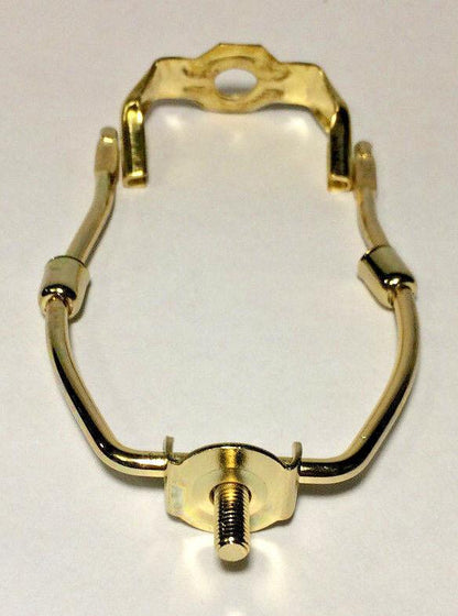5 1/2" Brass Plated Mini Miniature Lamp Harp with Base, regular weight #HAR33 - Stone Door Lamps