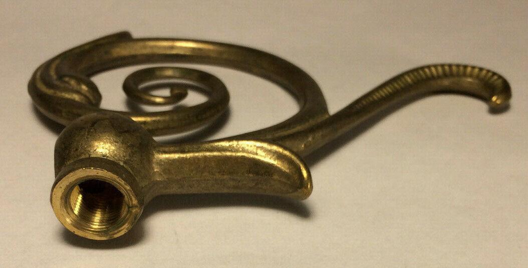 New Cast Brass Lamp Arm Back, 4 1/2" Ht. x 3 5/8", 1/8Fx1/8F (3/8") #AB489U - Stone Door Lamps