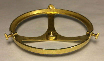 New 4" Fitter Cast Brass Glass Lamp Shade Holder, Unfinished Brass #SHH72U