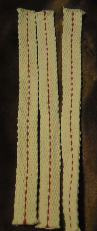 3- pack - #2 OIL LAMP WICK 3/4 X 9 LONG FOR BRASS PLATED BURNERS, Cotton #WI916