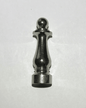 New 1 1/2" Column Style Brass Lamp Finial, Nickel Plated Finish, 1/4 - 27F, BF950N - Stone Door Lamps