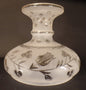 New Astral / Solar Lamp Shade, Hand Cut Engraved Bell Flower Design, 10" Fitter