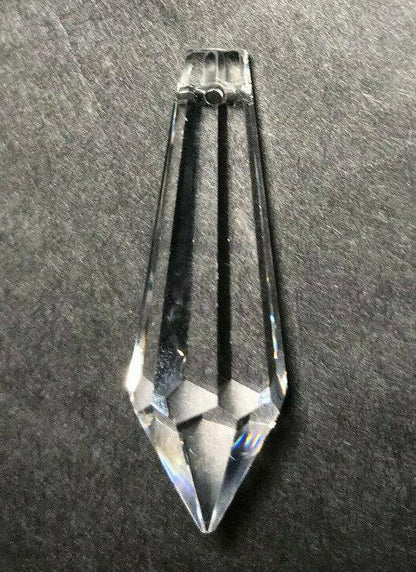 New 1 1/2" Clear BrilliantCut Drop Cyrstal Lead Prism, Machine Cut & Polished - Stone Door Lamps