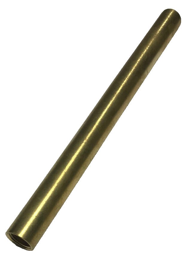 New 6" Brushed Brass Female Threaded Lamp Pipe, Rod, 1/8F Tap (3/8") #SP220U - Stone Door Lamps