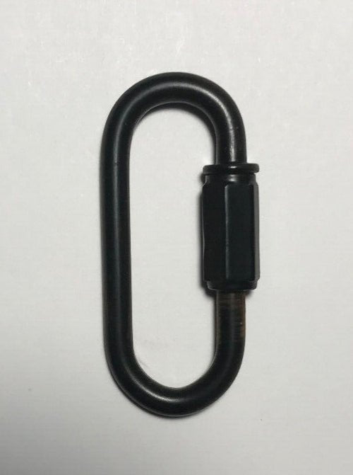 New Satin Black Finish Steel Chain Connector Connecting Link Carabiner CL940BK - Stone Door Lamps