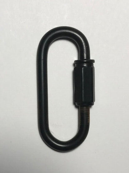 New Satin Black Finish Steel Chain Connector Connecting Link Carabiner CL940BK - Stone Door Lamps