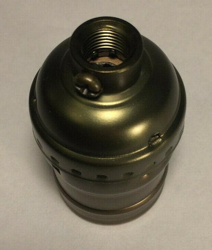 New Short Keyless Lamp Socket, Medium Base, Antique Brass Plated Finish #CS348A