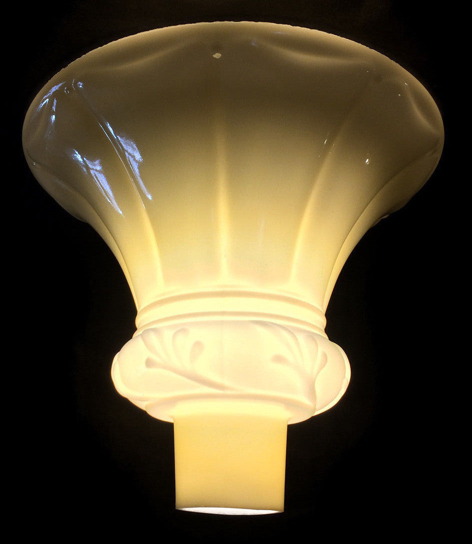 NEW 12 1/2" Embossed Trumpet Shaped Nu-Gold Torchiere Floor Lamp Shade USA TS020