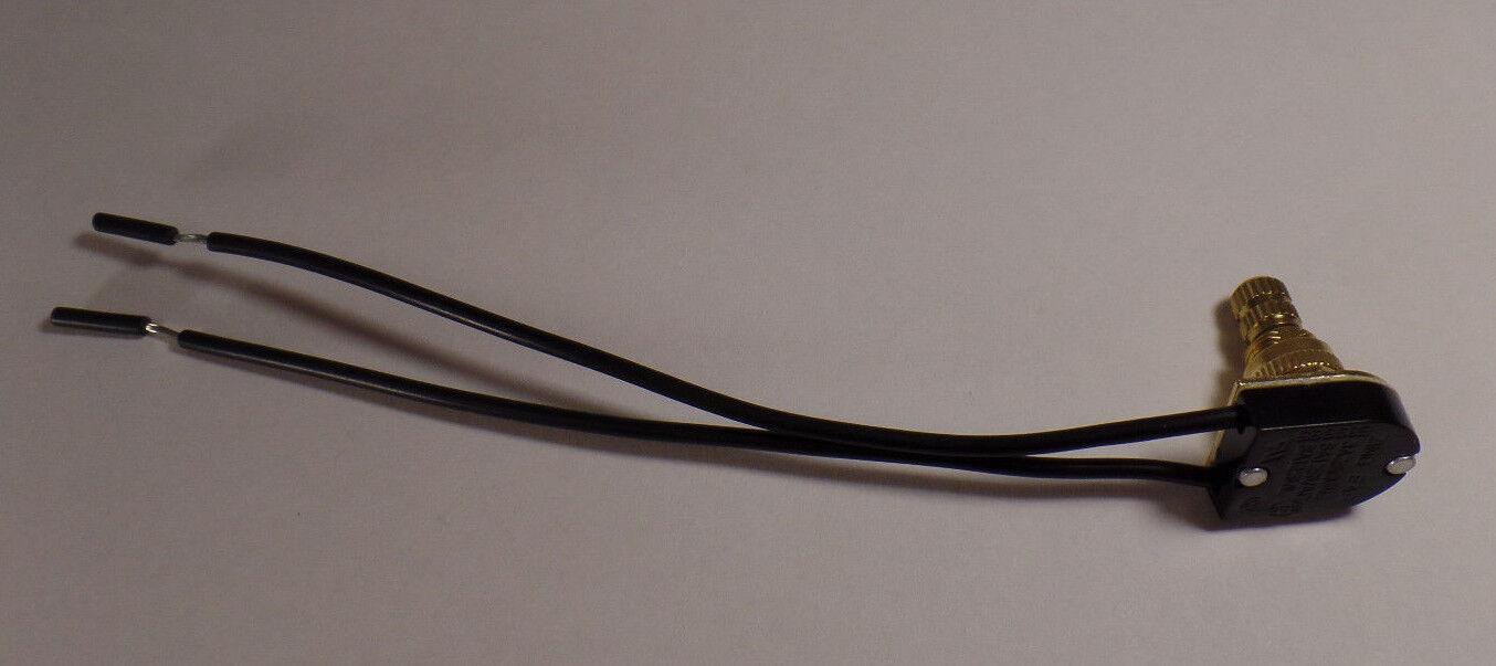 New Rotary Canopy Switch With Brass Tone Knob, 6" Wire Leads Lamp Part #RS400I - Stone Door Lamps