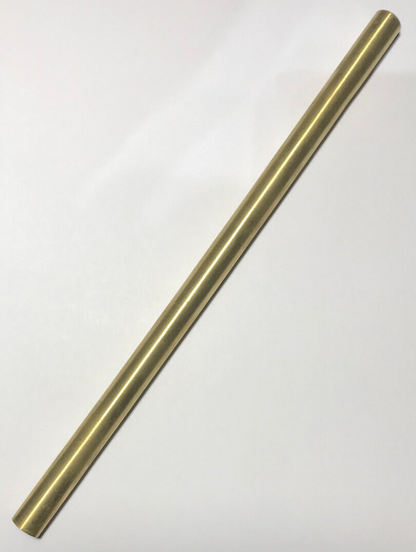 New 12" Brushed Brass Female Threaded Lamp Pipe, Rod, 1/8F Tap (3/8") #SP224U
