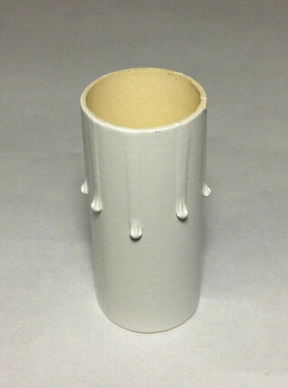 New 2" Antique Style Paper Board Candle Cover, Flat White, Candelabra #CC971T - Stone Door Lamps
