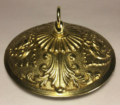 New 5 1/2" Victorian Die Cast Brass Ceiling Canopy Kit, Polished & Lacquered 808