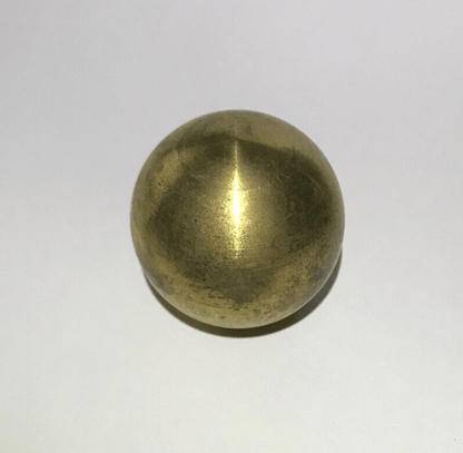 New 1 1/2" Diameter Brass Ball Finial, Cap, Unfinished Brass, 1/8F Tap #BF186U - Stone Door Lamps