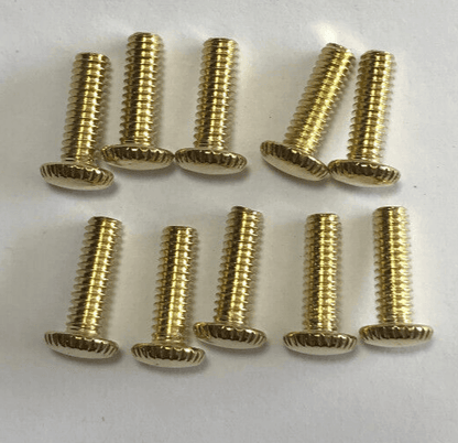 New Lot Of 10 Steel 1/2" Long Brass Plated Finish Thumbhead Screws 8/32 Thread - Stone Door Lamps