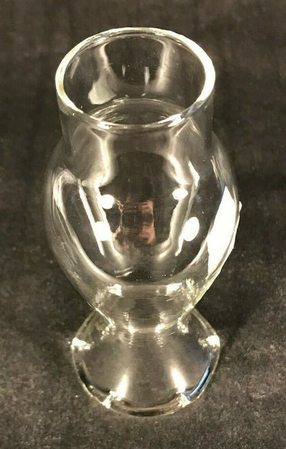 New 1 1/4" X 4 1/2" Clear Borosilicate Glass Crimp Top Miniature Lamp Chimney
