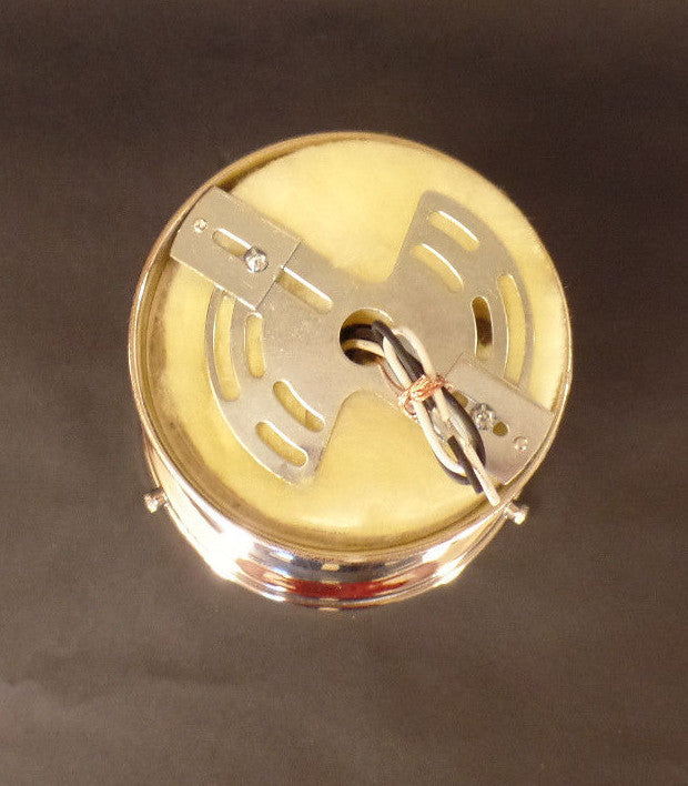 New School House Lighting Fixture, Wired, Brass w/ Nickel Finish, 6" Fitter
