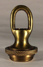 New 1 3/4" Antique Brass Screw Collar Loop Lamp Part With Wire Way, 1/4F Tap - Stone Door Lamps