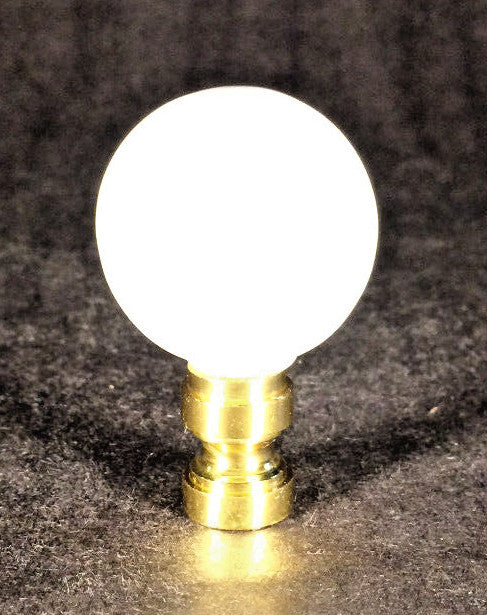 2" Ceramic Ball Style Lamp Light Harp Finial - Choose Color Black White Beige