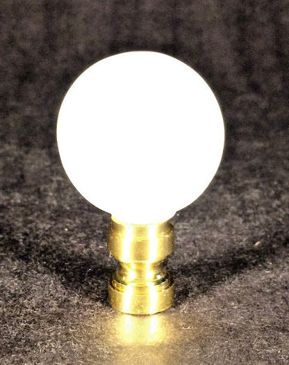 2" Ceramic Ball Style Lamp Light Harp Finial - Choose Color Black White Beige