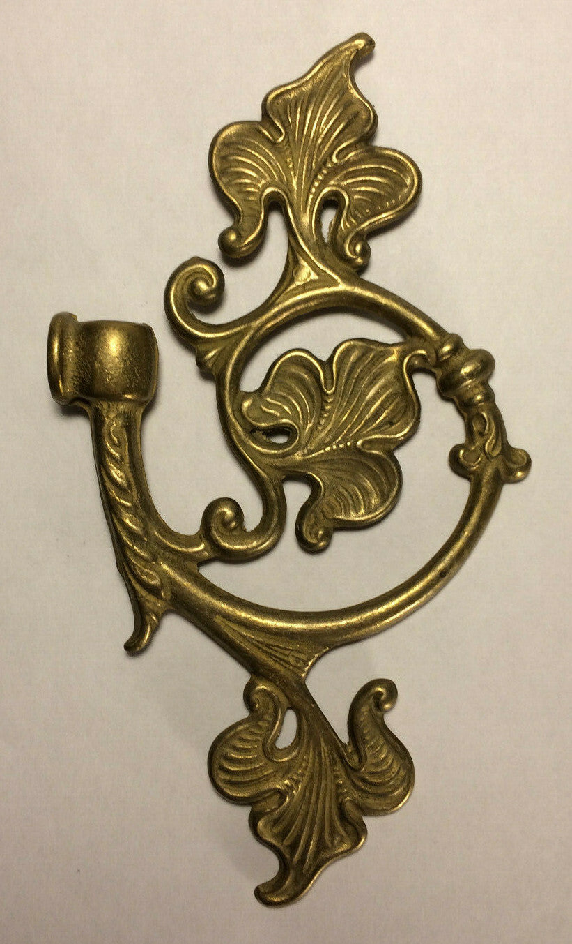 New Cast Brass Leaf Lamp Arm Back, 6 1/8" x 3 7/8", 1/8Fx1/8F (3/8") #AB485U