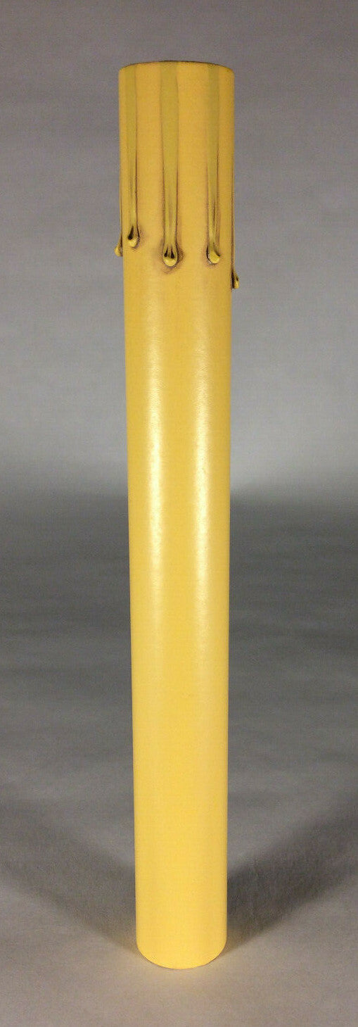 New 8" Antique Gold Candle Cover w/ Drips, Antique Style Paper Board, Candelabra