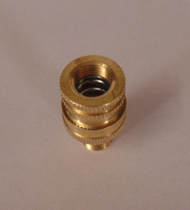 Unfinished Brass Knurled Lamp Swivel For Lamps & Fixtures,1/8M X 1/8F,1 1/4" ht.