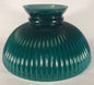 New 10" Opal Glass Ribbed Student Lamp Shade With Dark Green Painted Background