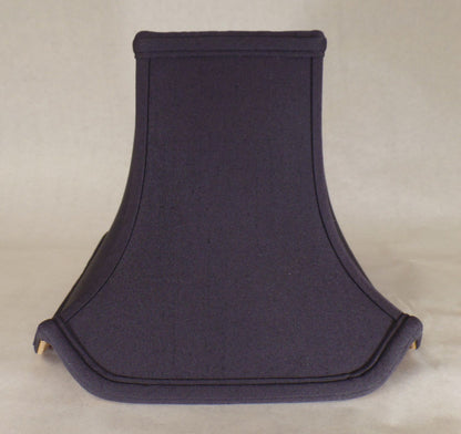 New Tissue Shantung Satin Lamp Shade, Black Pagoda Style, 4 1/2" x 10" x 8 1/4"