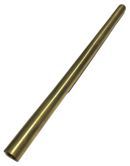 New 12" Brushed Brass Female Threaded Lamp Pipe, Rod, 1/8F Tap (3/8") #SP224U - Stone Door Lamps
