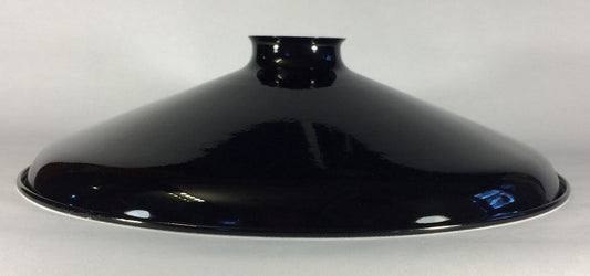 2 1/4 X 12 Black Porcelain Industrial Style Metal Cone Lamp Light Shade Pendant