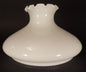 New 10" Opal White Milk Glass Tam - O - Shanter Lamp Shade, Crimped Top, USA, #SH101 - Stone Door Lamps