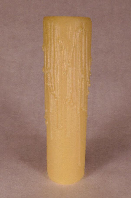 NEW 6" Gold PolyBeesWax Chandelier Standard Lamp Candle Cover with DRIPS CC913G - Stone Door Lamps