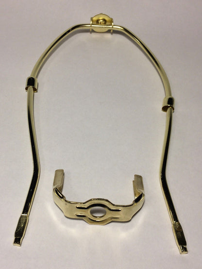 New 11" Brass Lamp HARP Shade Holder w/Base for Lamp Repair, Heavy Duty