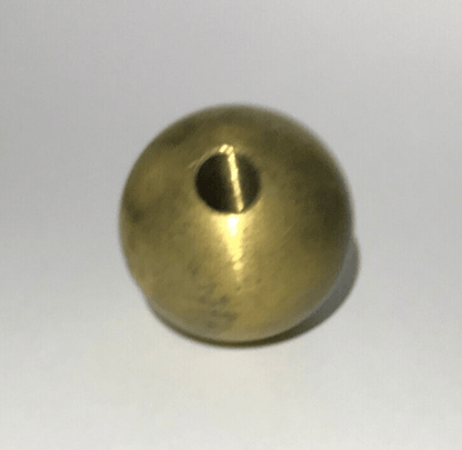 New 1 1/2" Diameter Brass Ball Finial, Cap, Unfinished Brass, 1/8F Tap #BF186U - Stone Door Lamps