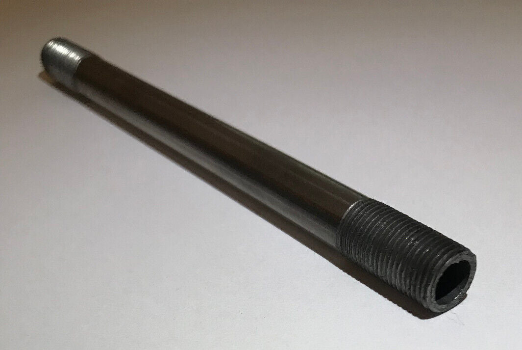 New 8 1/2" Seamless Steel Threaded Lamp Pipe, Rod, 1/8 IP (3/8") #SP313 - Stone Door Lamps