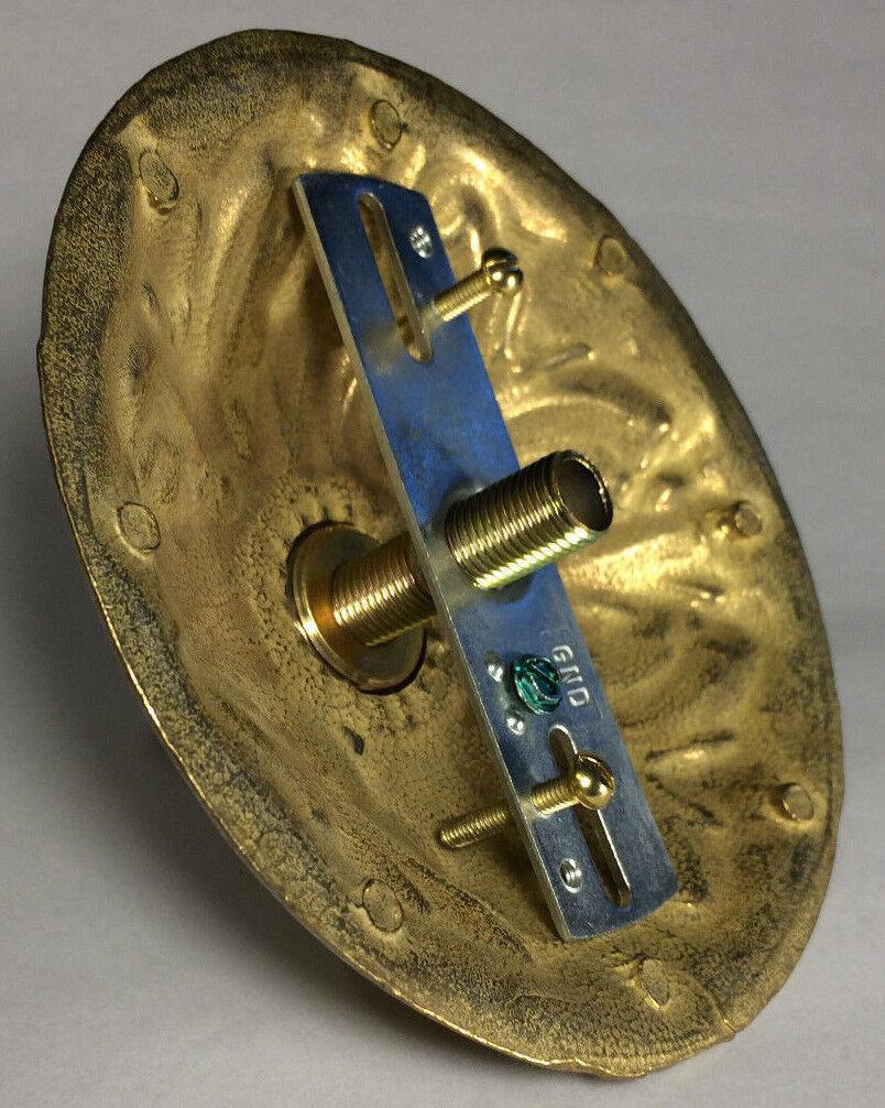 5 1/2" Unfinished Brass Finish Die Cast Brass Screw Collar Ceiling Canopy Kit - Stone Door Lamps