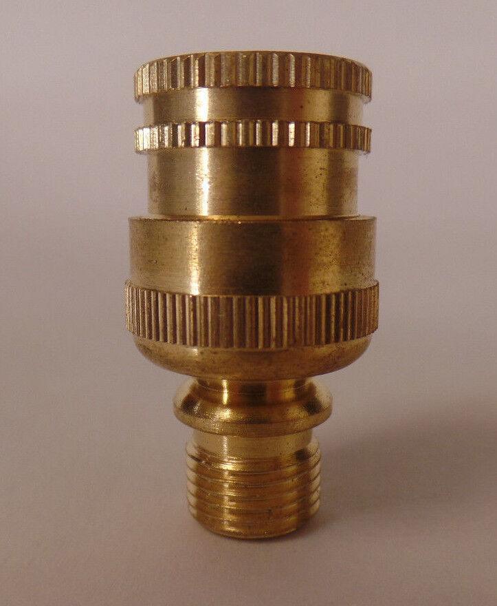 Unfinished Brass Knurled Lamp Swivel For Lamps & Fixtures,1/8M X 1/8F,1 1/4" ht.