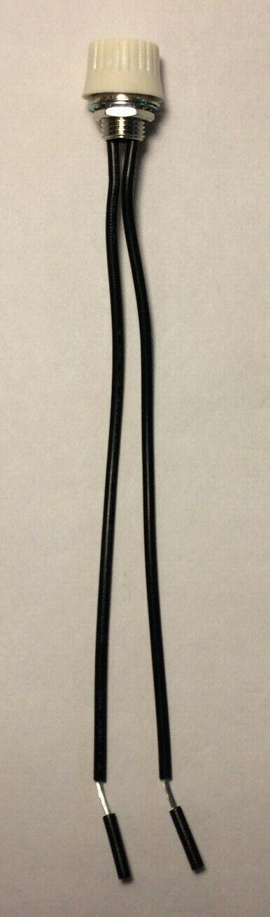 New Large White Phenolic On/Off Rotary Canopy Switch, 6" Long Wire Leads #RS403W - Stone Door Lamps