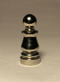 New Brass Colonial Finial For Standard Lamp Harps, 1" Ht., Nickel Plated Finish - Stone Door Lamps