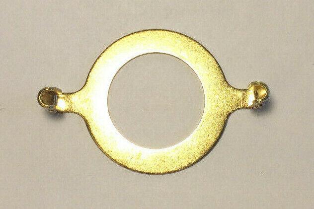 New Brass Plated Harp Base For Standard Phenolic Sockets, 1 7/16" I.D., #HB774 - Stone Door Lamps