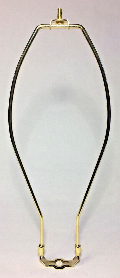 New 14" Brass Lamp HARP Shade Holder w/Base for Lamp Repair, Heavy Duty #HAR52 - Stone Door Lamps