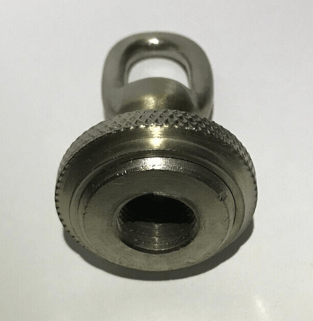 New 1 3/4" Satin Nickel, Brass Screw Collar Loop For Canopy W/ Wire Way, 1/4F - Stone Door Lamps